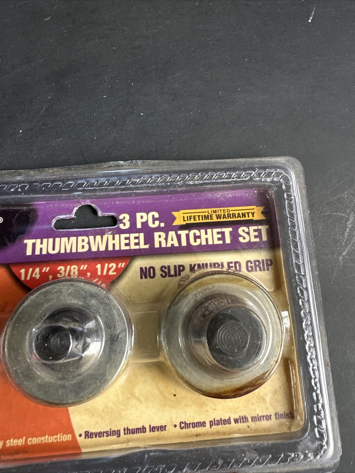 Pittsburgh 3 Pc Thumbwheel Ratchet Set 1/4” 3/8” 1/2” Item 94011 NOS #R131