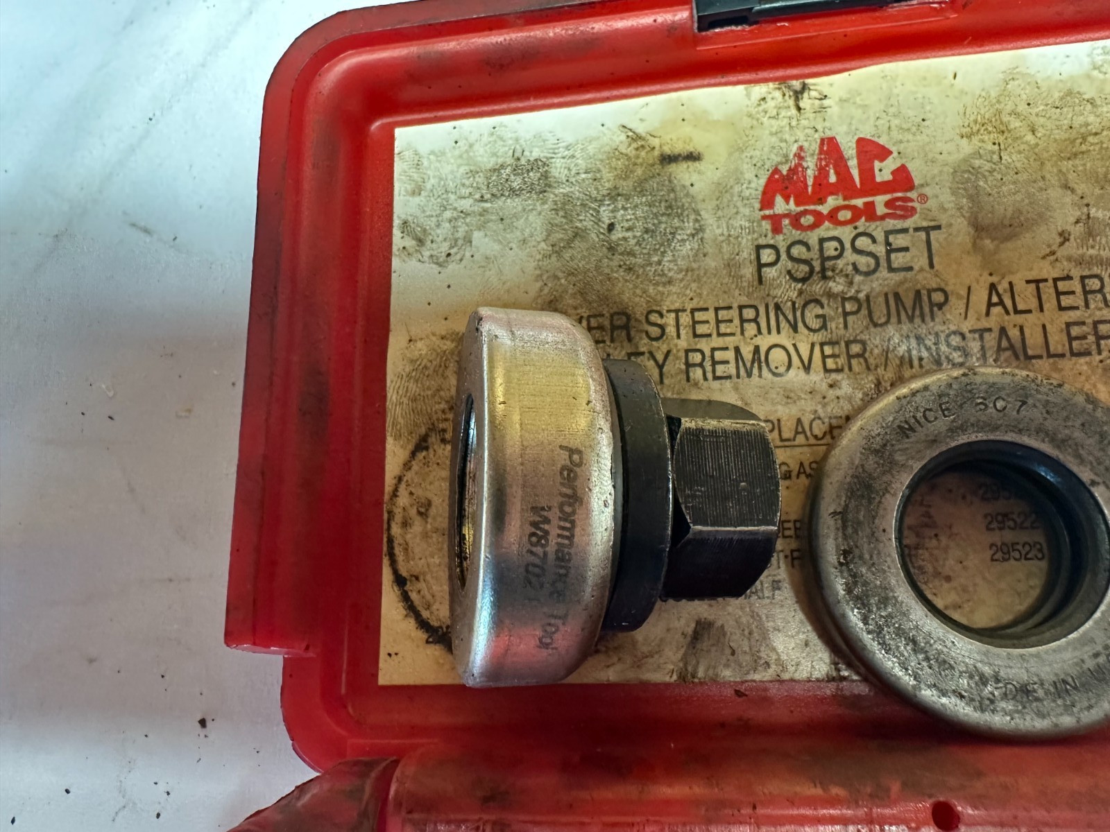 Mac Tools K-D Power Steering Pump Alternator Pulley Remover Installer Set PSPSET