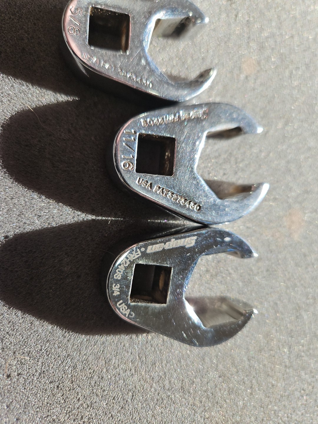 Snap On 8 Piece 3/8” Flare Nut Crow Feet Set 3/8” – 3/4” – FRH120S – FRH240S