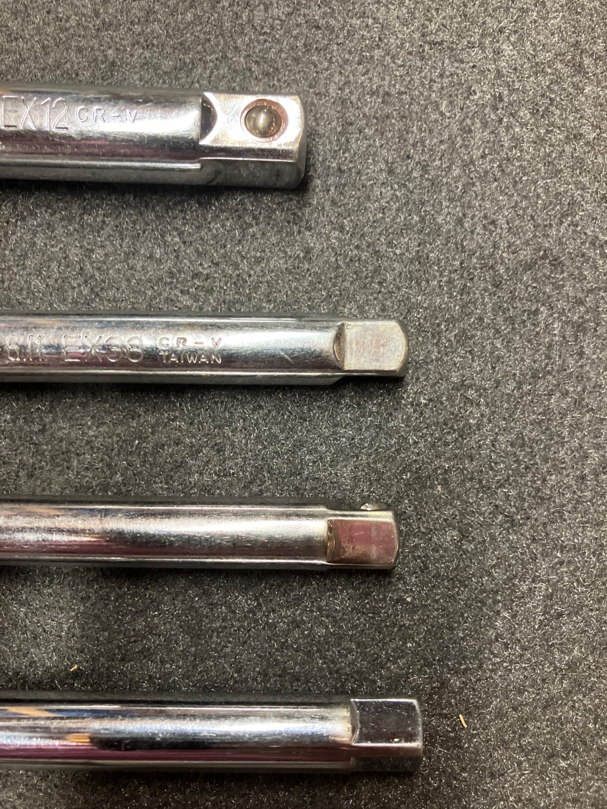 (e) 4 Piece Drive Extension Set (Kobalt & Proto Included)
