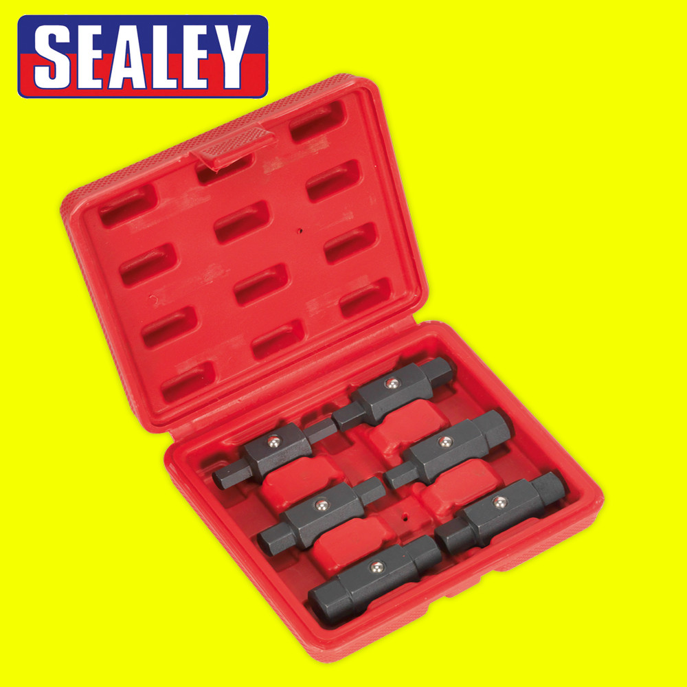 Sealey Double End Oil Drain Plug Carbon Steel Key Set 6pc For Sump Plug – AK658