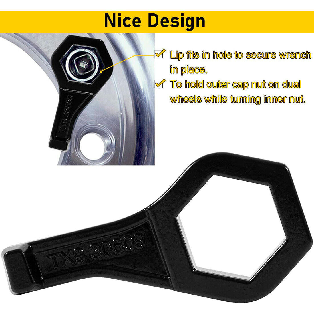 30609 Model TX9 Cap Nut Wrench For Porkchop Style Standard Cap Nuts SAE 1-1/2″