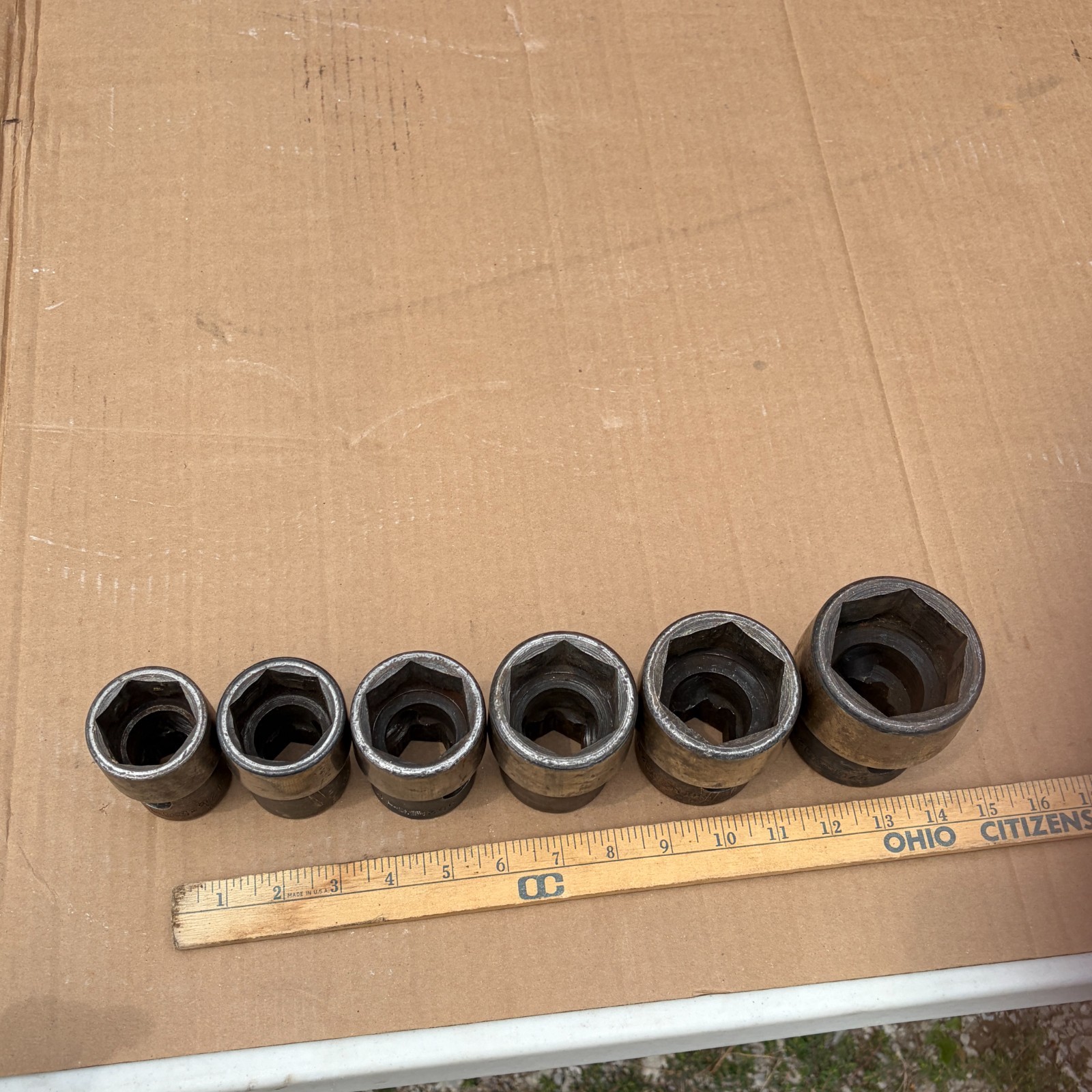 Walden-Worcester 546-570 1″ Hex Drive 1 7/16″-2″ Alloy Socket – 6 pc set