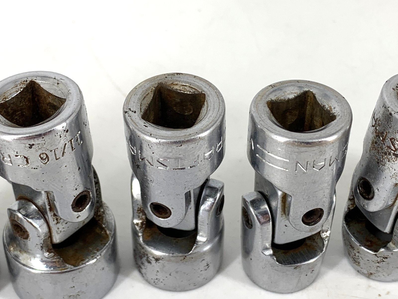 Craftsman (6) Universal Joint Sockets 3/8 Dr V 3/8, 7/16, 1/2, 9/16, 11/16, 3/4