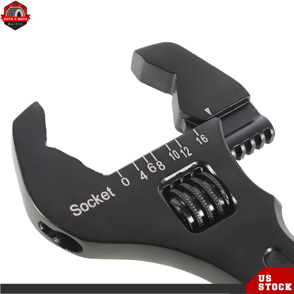 Pair 3AN-16AN Adjustable Wrench Black Aluminum Tool Spanner For Hose End Fitting