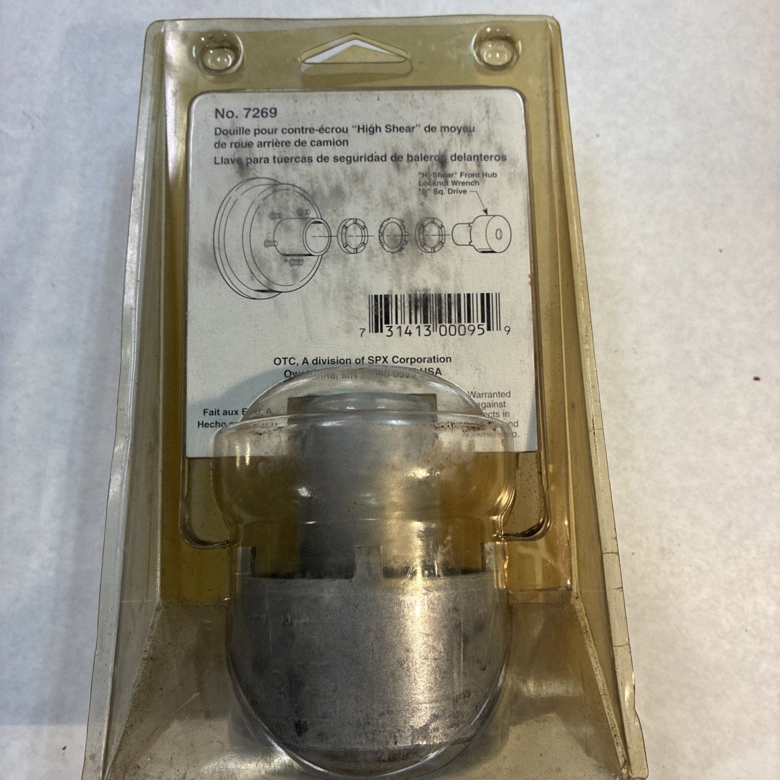 OTC 4-lug Socket Hi-shear Rear Hub Locknut Socket. No. 7269