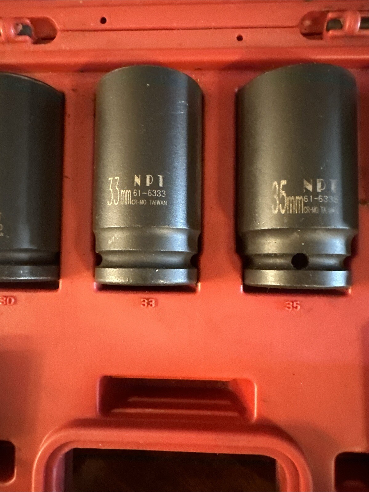 Napa Impact Socket Set 3/4” Drive Metric 7 Pieces 17 21 27 30 33 35 41
