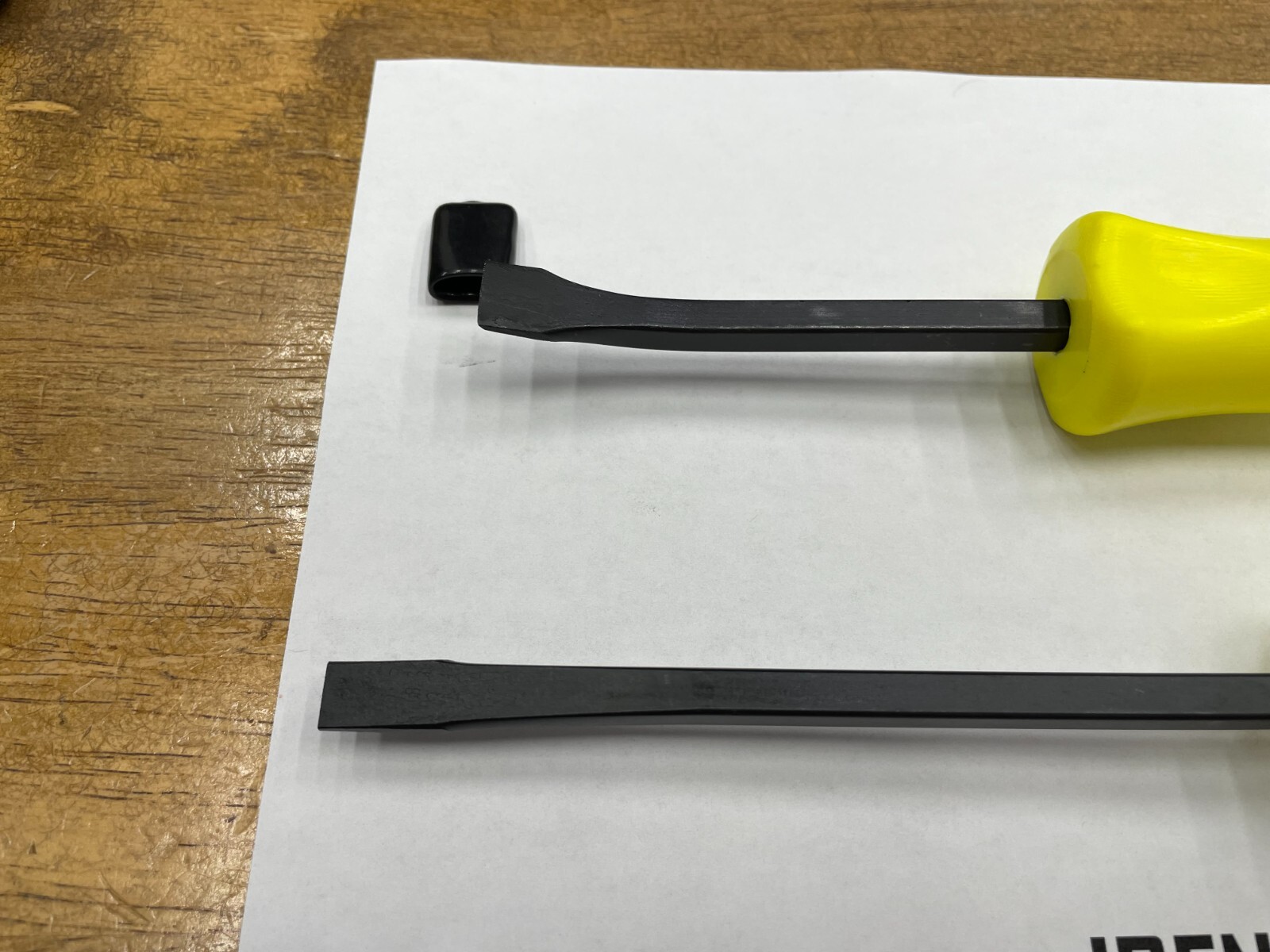Snap-on Tools USA NEW 2pc HI-VIZ Hard Grip Straight & Bent Striking Prybar Set