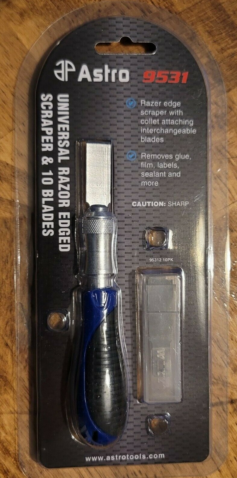 Astro Pneumatic Universal Razor Edge Scraper with 10 Replacement Blades #9531