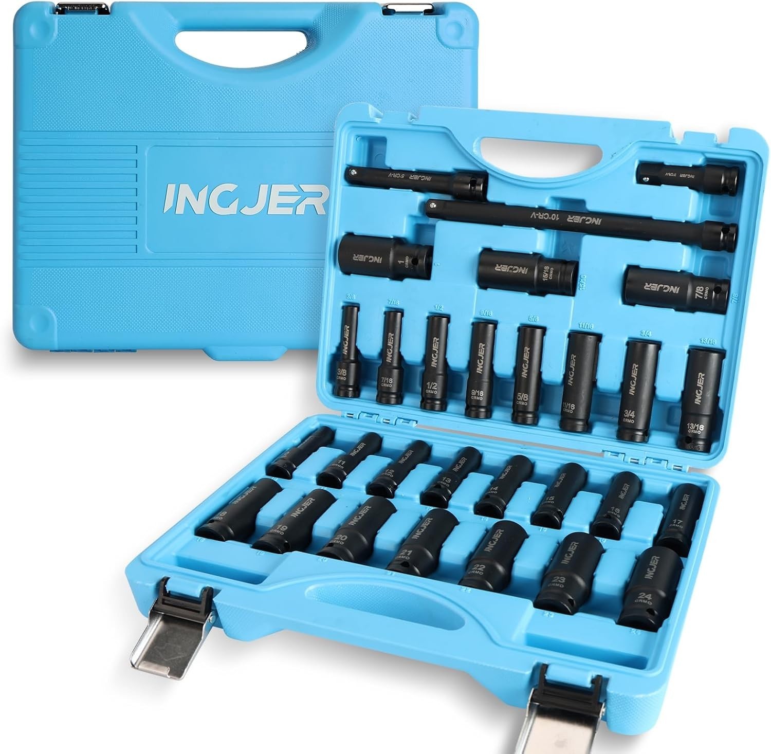Complete 1/2″ 29PCS Impact Socket Set – Chrome Molybdenum, Corrosion Resistant
