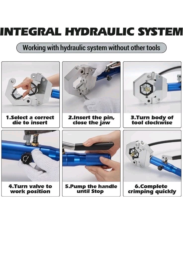 IBOSAD Hydraulic Hose Crimper Hydra-Krimp 71500 Manual A/C Hose Crimper Kit Air