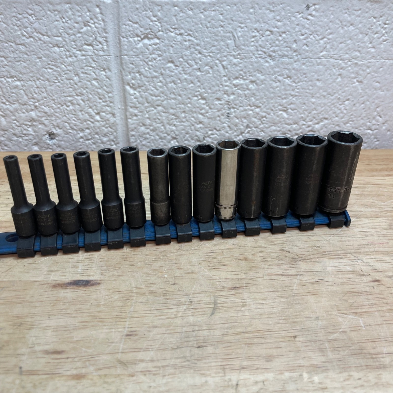 MATCO ADV 1/4″ Drive, 14pc Deep Socket Set, 6pt, ***11-SNAP -ON 15mm-CORNWALL**