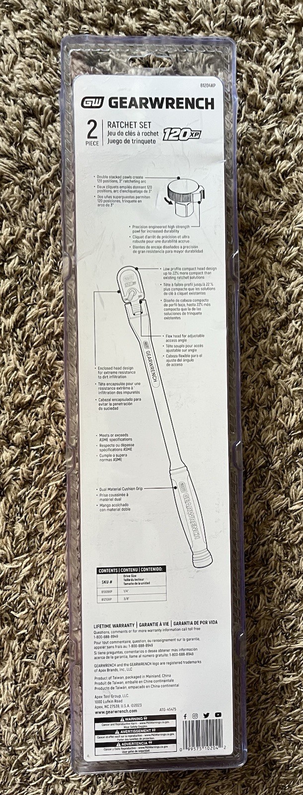 GEARWRENCH 2 Piece 1/4″ and 3/8″ 120XP Flex Handle Ratchet Set- New