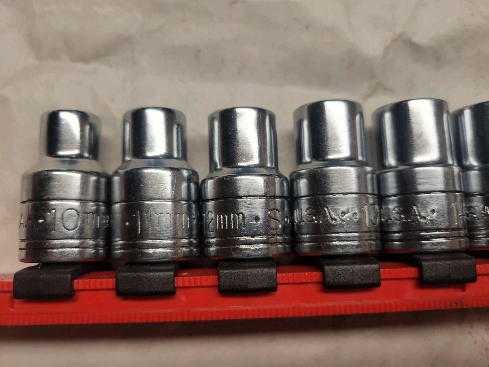 Vintage SK S-K Tools 1/2” Drive 16pc Metric Socket Set 12pt 10mm-26mm USA EXC