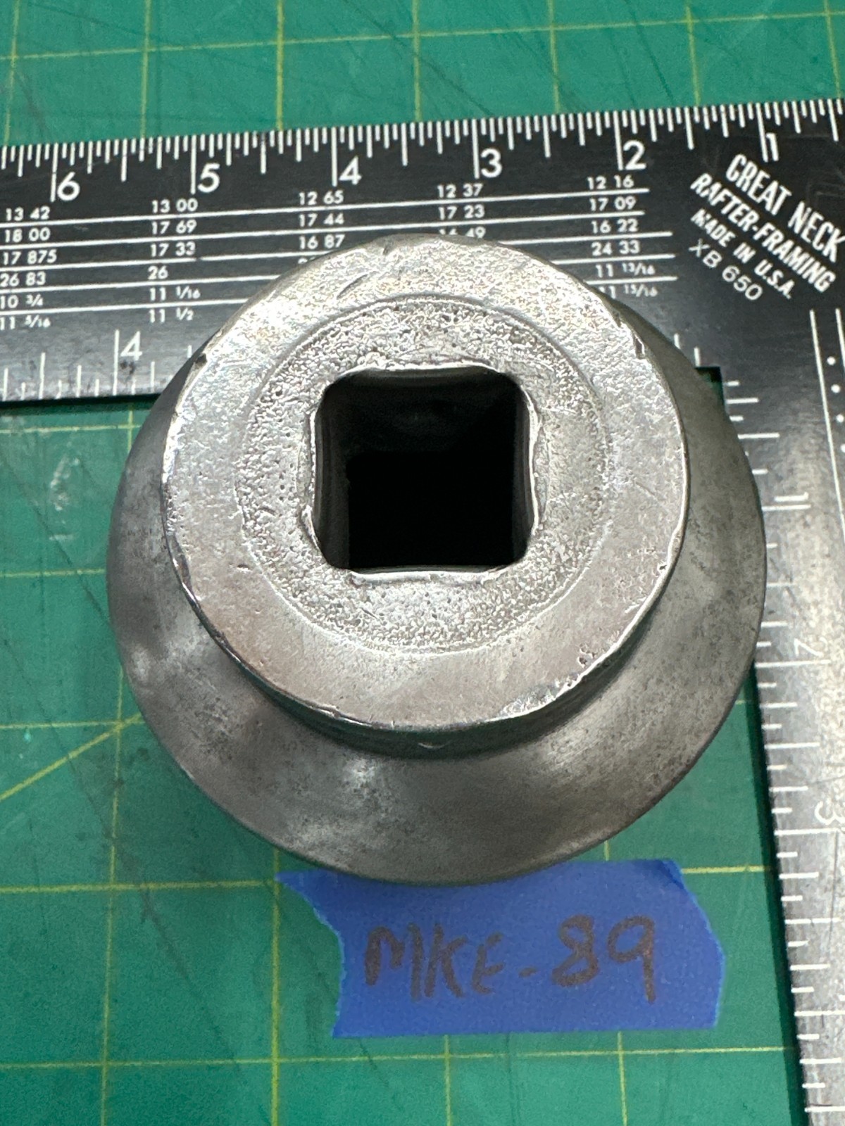 Vintage Ozat 1238/2 2-3/8″ Impact Deep Socket 6-Point 1″ Drive, Made In Israel