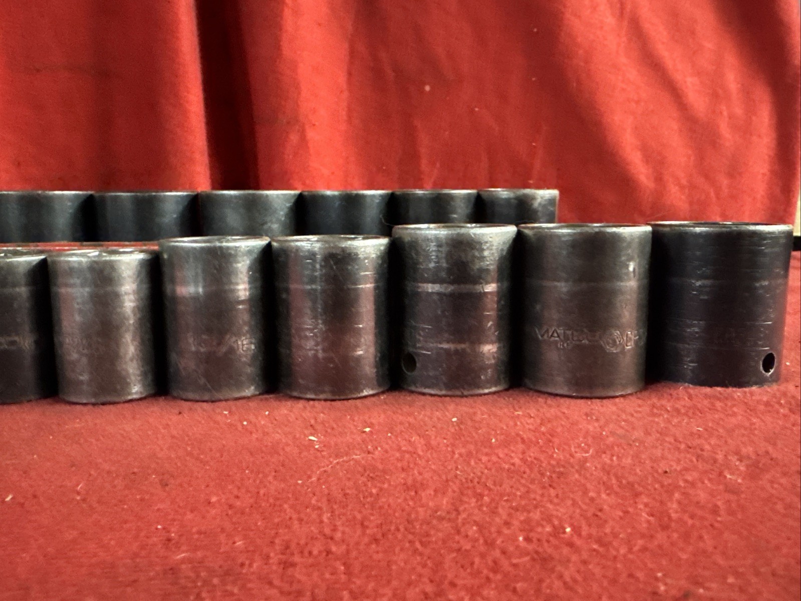 Matco 18 Piece 1/2″ Drive 6pt SAE Impact Short Socket Set 7/16 – 1-1/2 w/ Tray
