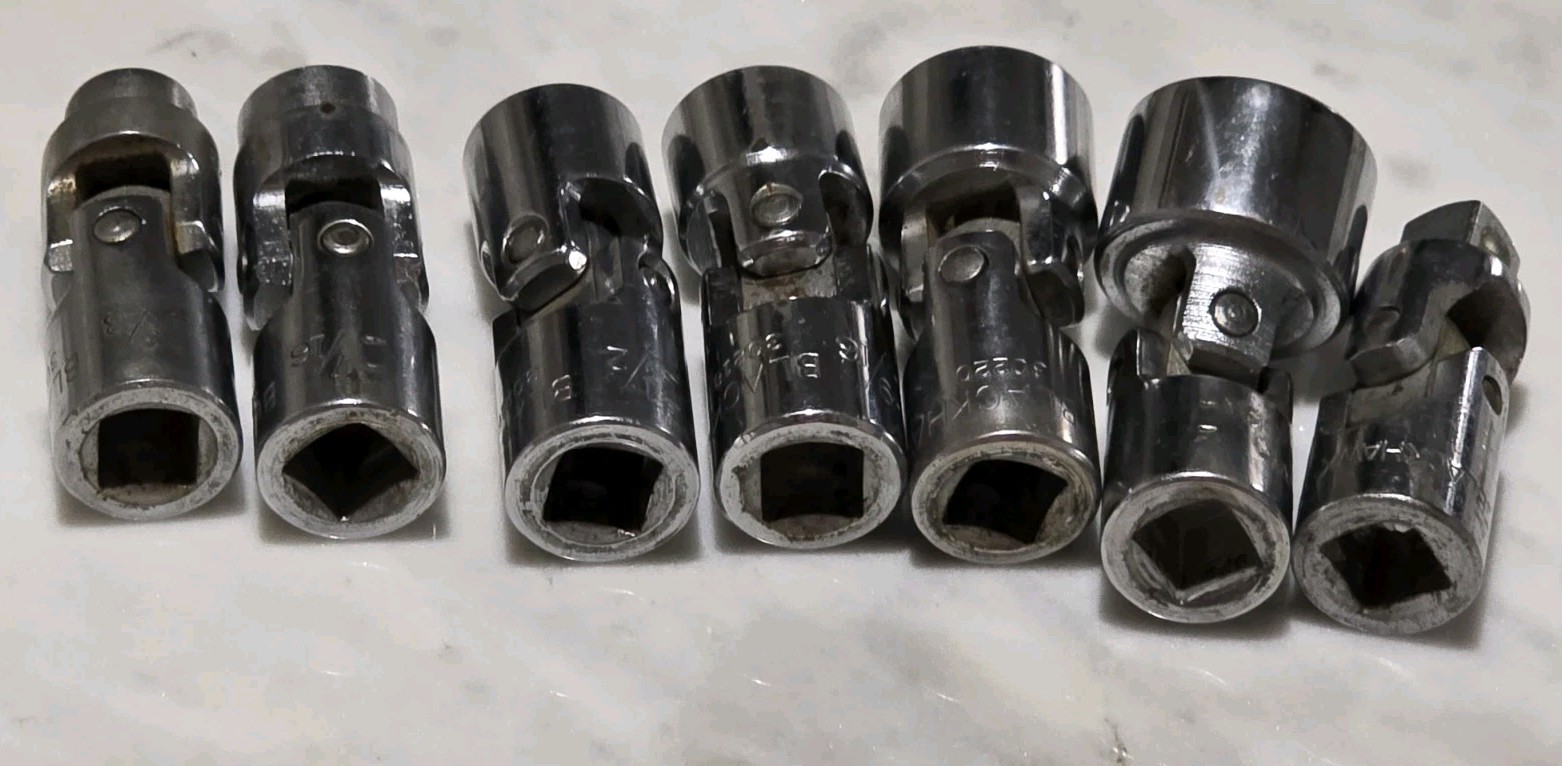 Blackhawk by Proto 3/8 Drive 7 Universal Joint Socket 3/8 7/16 1/2 9/16 5/8 3/4