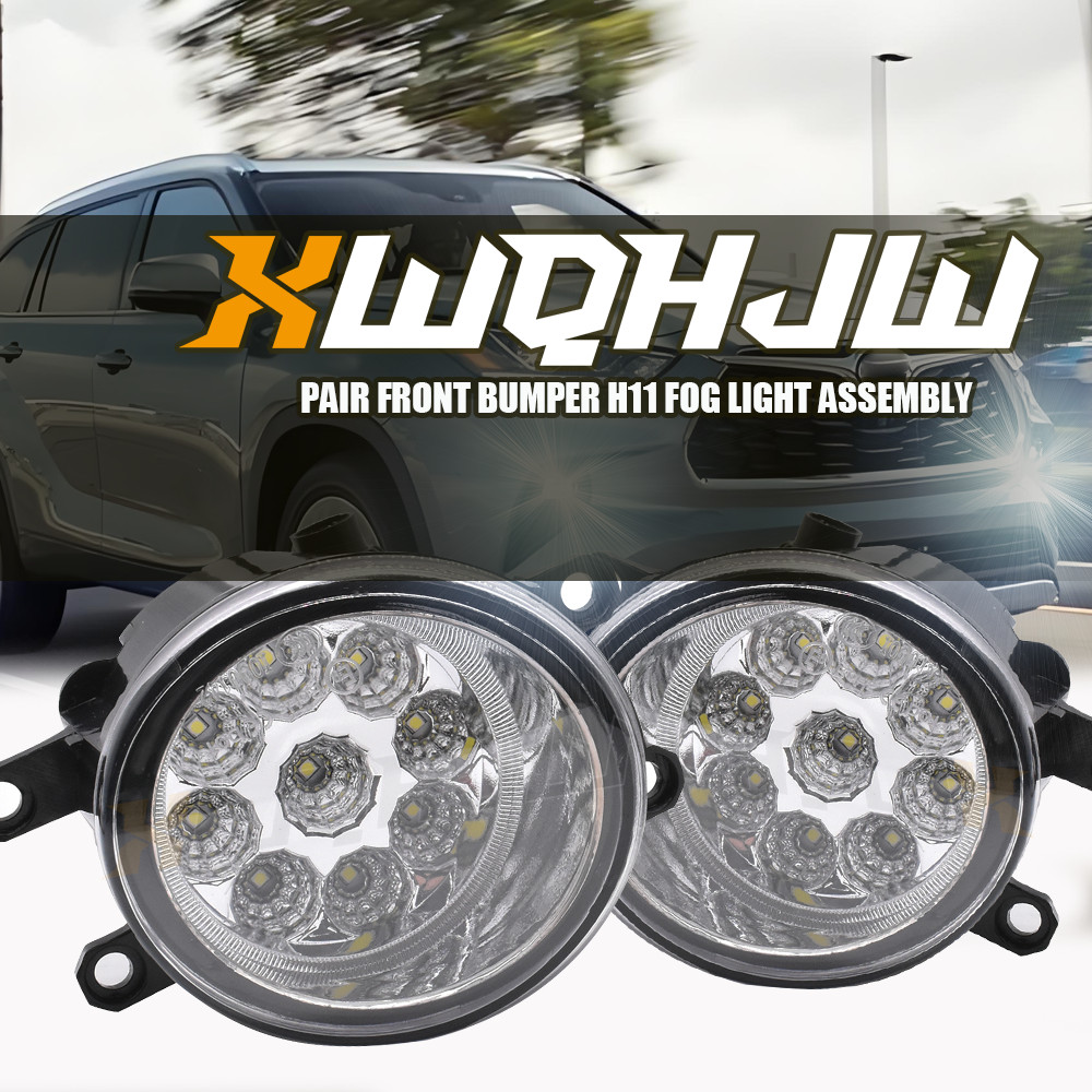 For Toyota Highlander 2008-2010 LED PAIR Front Bumper Fog Lights Driving Lamps