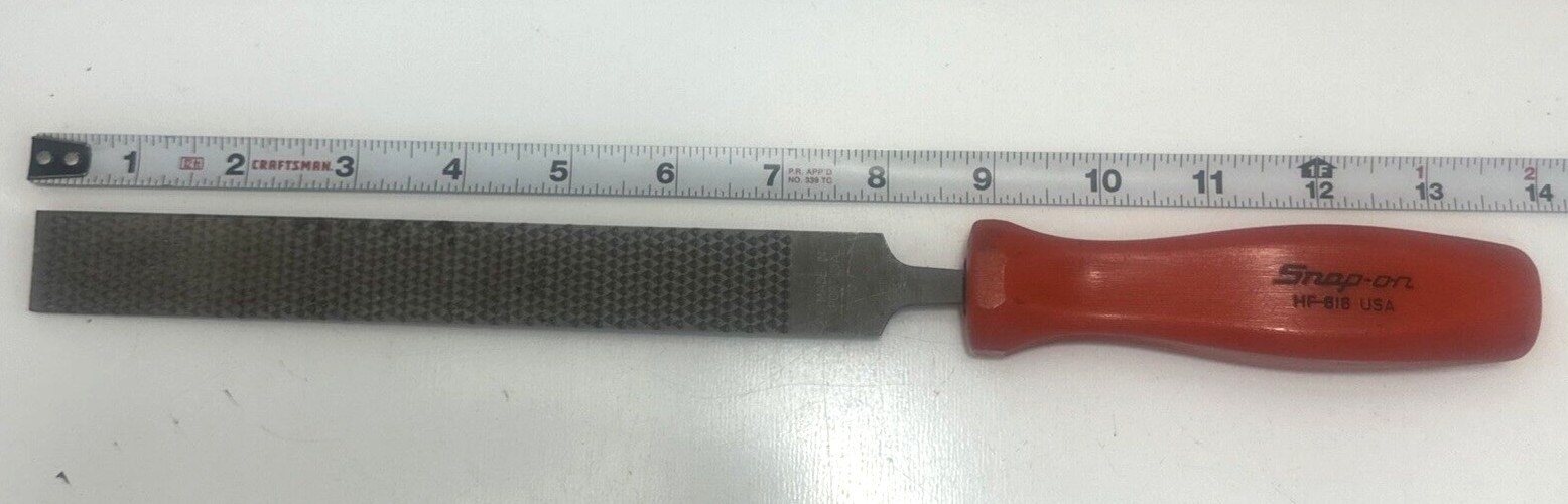 Snap on HF-616 Red Hard Handle Screw in File Handle Course/Smooth Hand File EUC