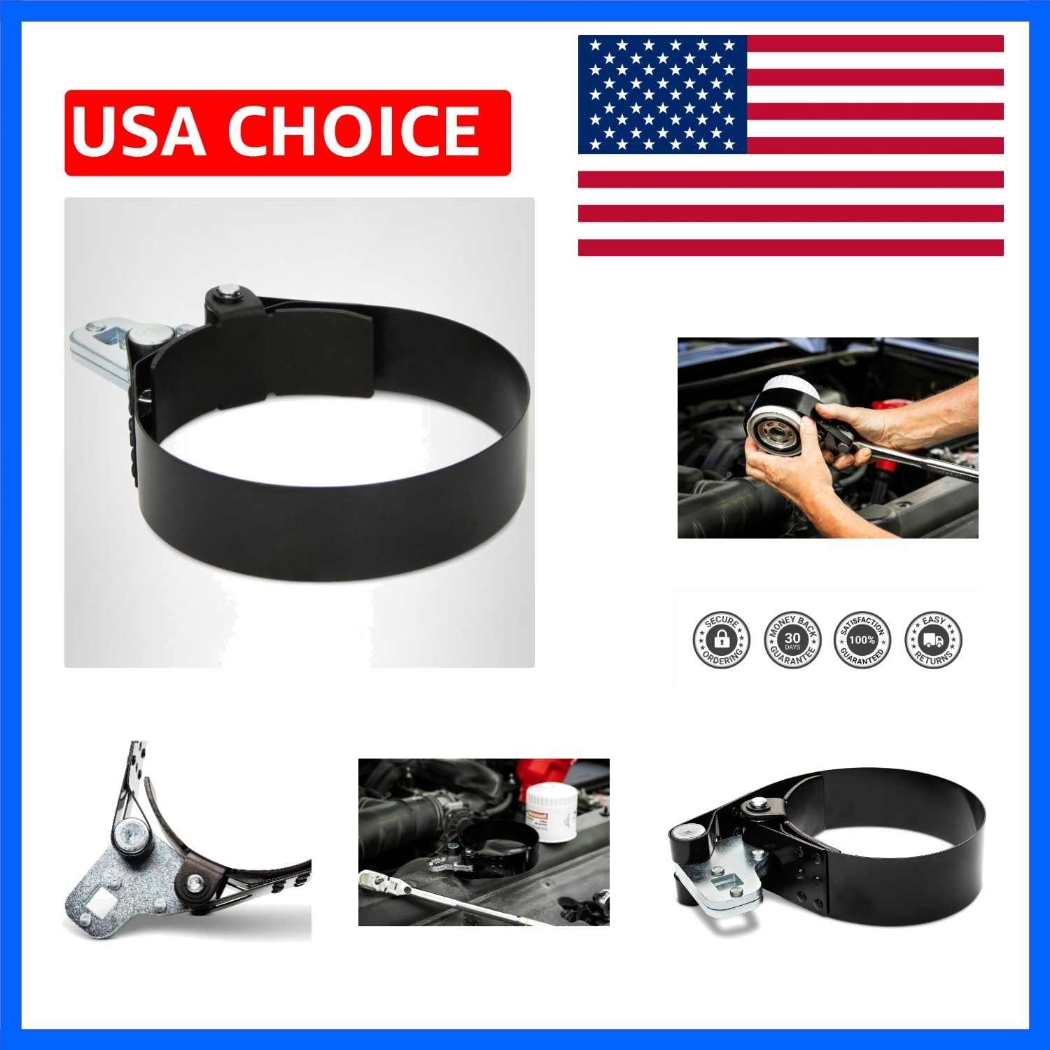 Heavy-Duty Oil Filter Wrench 4-1/2″ to 5-1/4″ – 2321