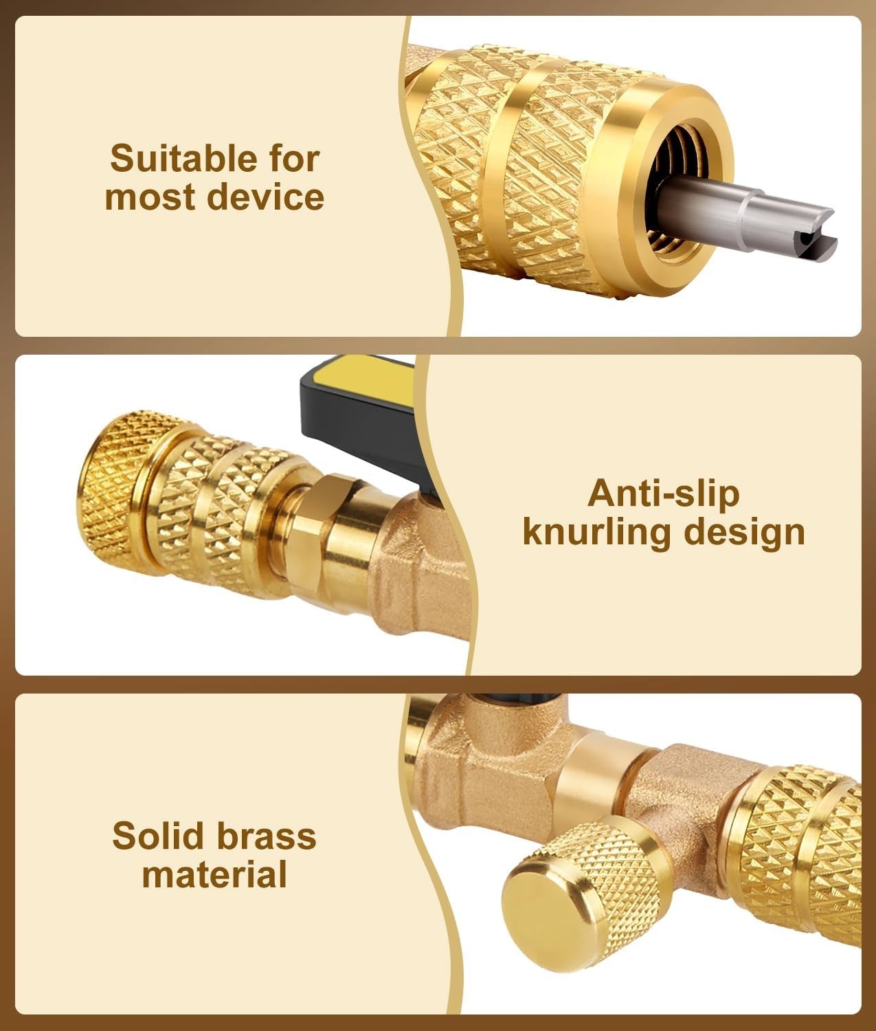 Durable Brass Valve Core Tool Set with 20 Valve Cores & 10 Brass Nuts Included