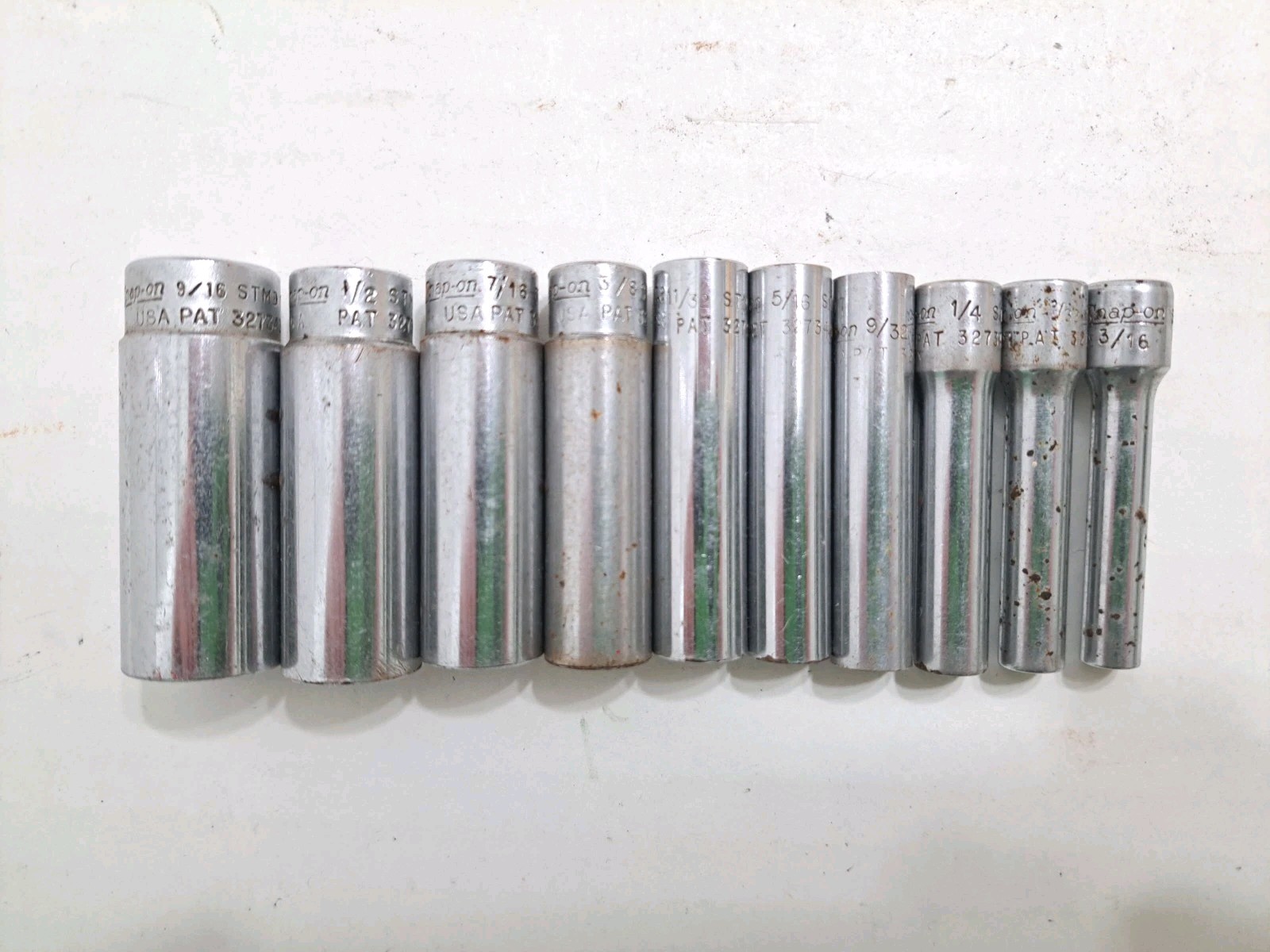 Snap On STMD Long Reach Sockets 9/16 1/2 7/16 3/8 11/32 5/16 9/32 1/4 7/32 3/16