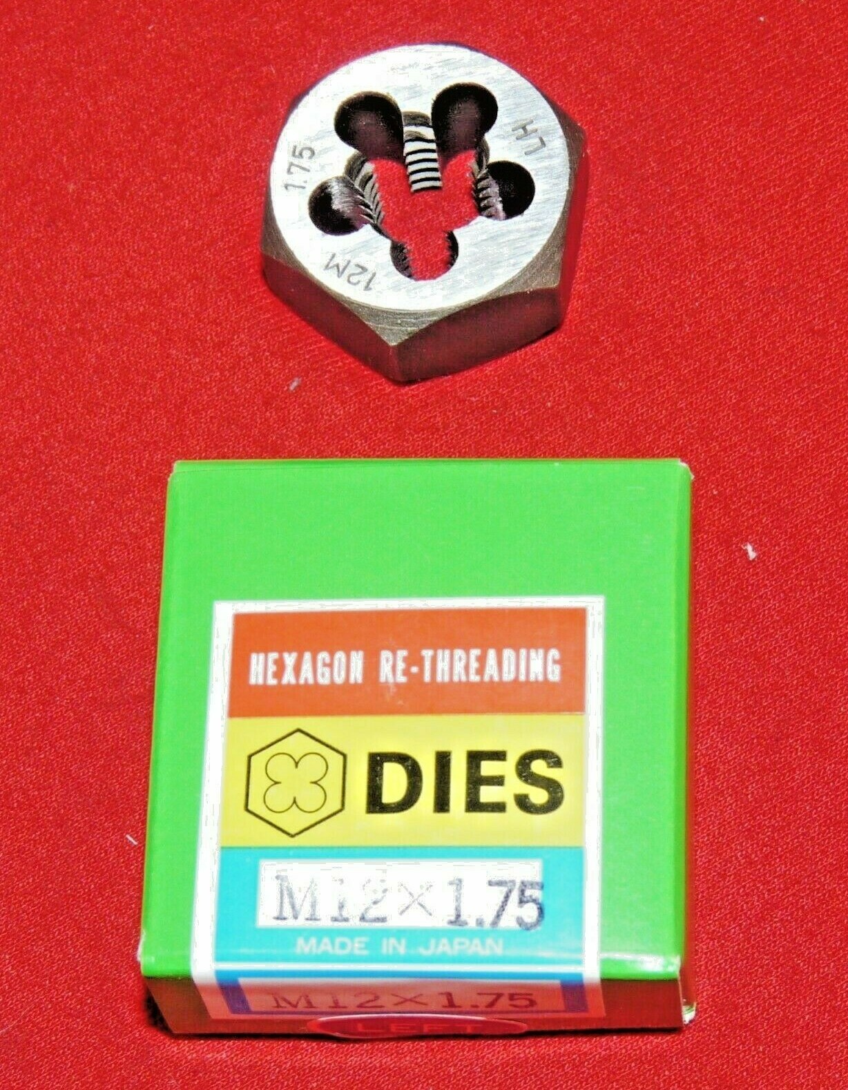 M12 X 1.75 12MM LEFT HAND X 1.06″ Hex Rethread Die Alfa MHD70765L CS LH Metric