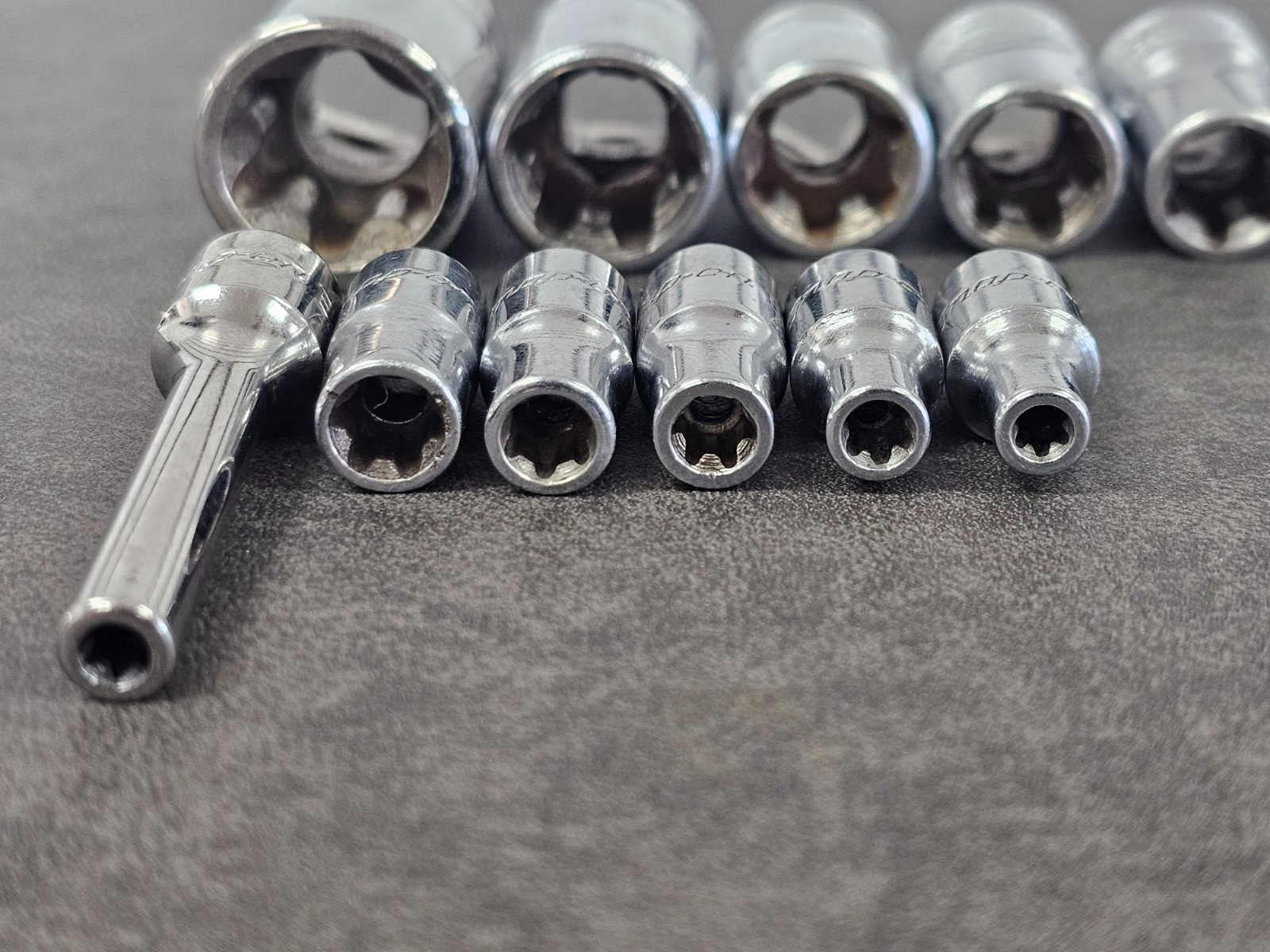 Snap-On 12pc Torx Combination Drive E4-E20 Shallow Socket Set 1/4″ 3/8″ 1/2″