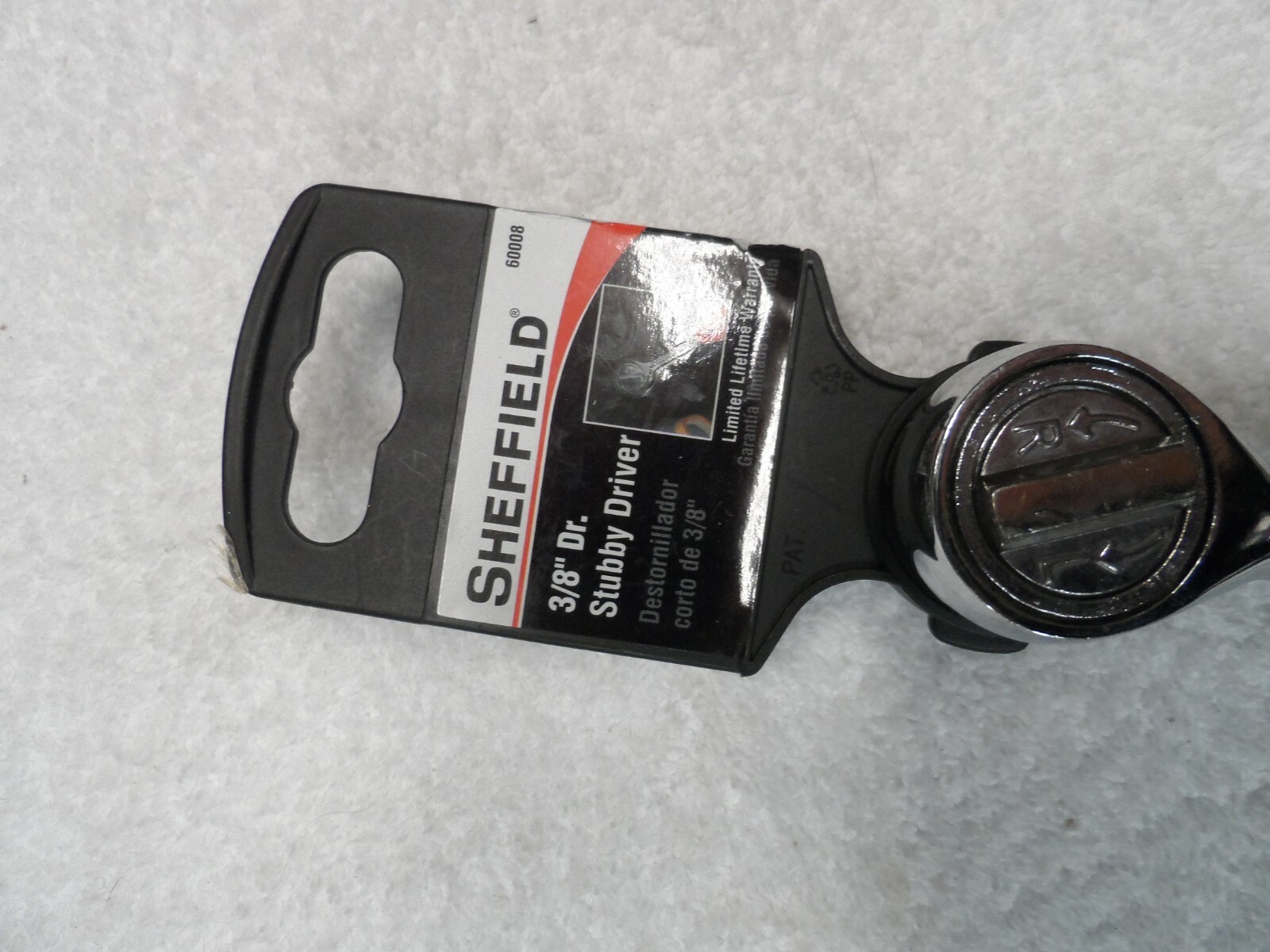 Sheffield 3/8″ Drive Stubby Ratchet Driver – Part # 60008