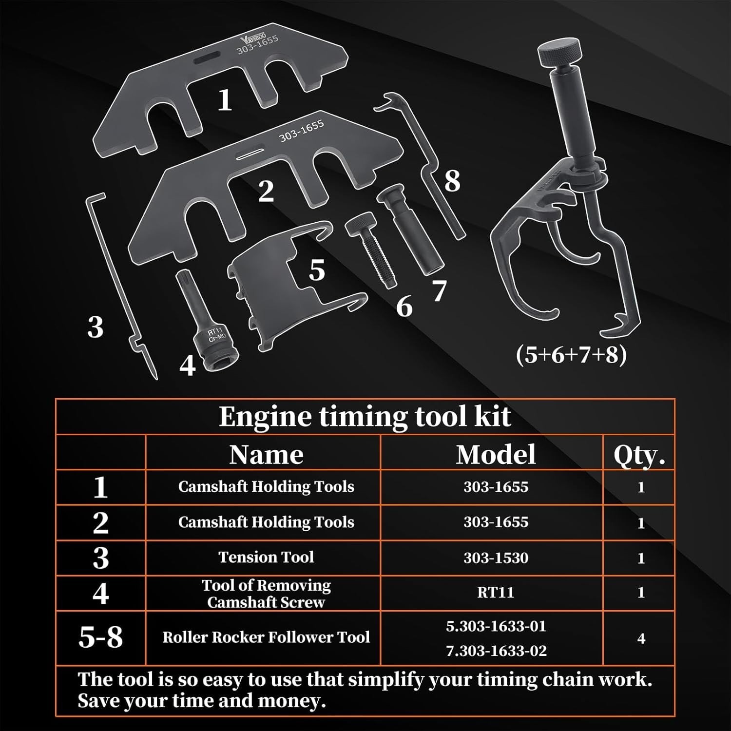 Engine Camshaft Alignment Tool for Ford 3.5L EcoBoost V6, F-150, Navigator – Upg