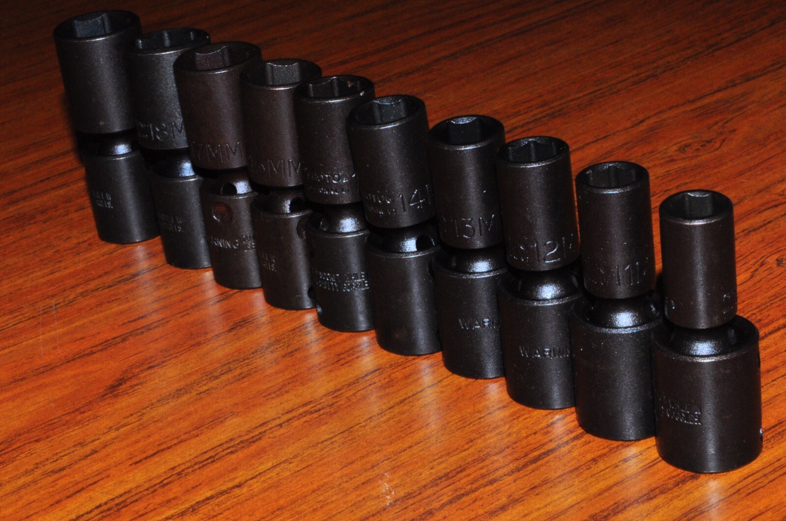PROTO J72135M 3/8″DR10PCS DEEP UNIVERSAL IMPACT SOCKET METRIC 10-19 MM- 6 POINT