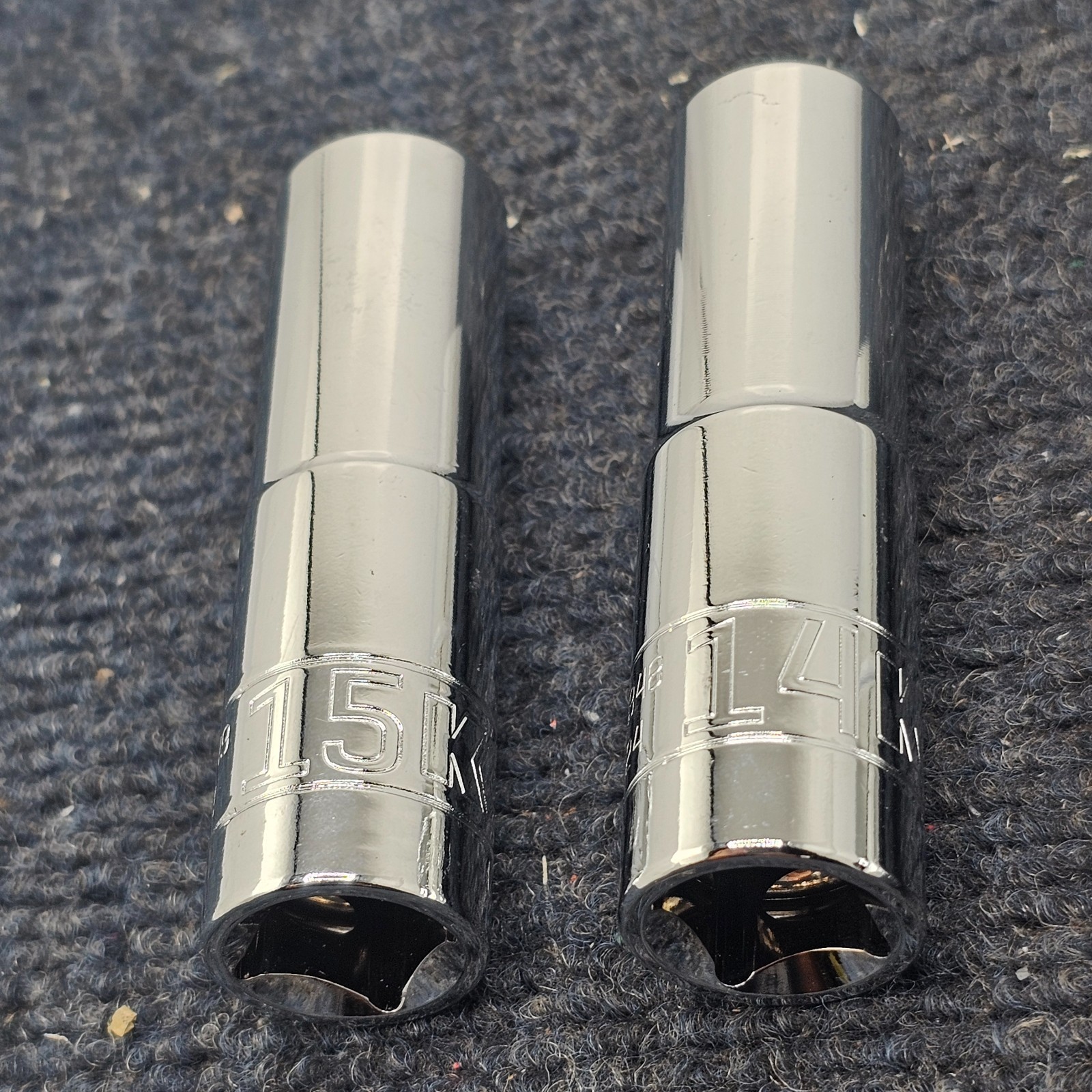 (QTY 4) Kobalt Drive Metric Deep Sockets 15mm, 14mm, 12mm, 11mm