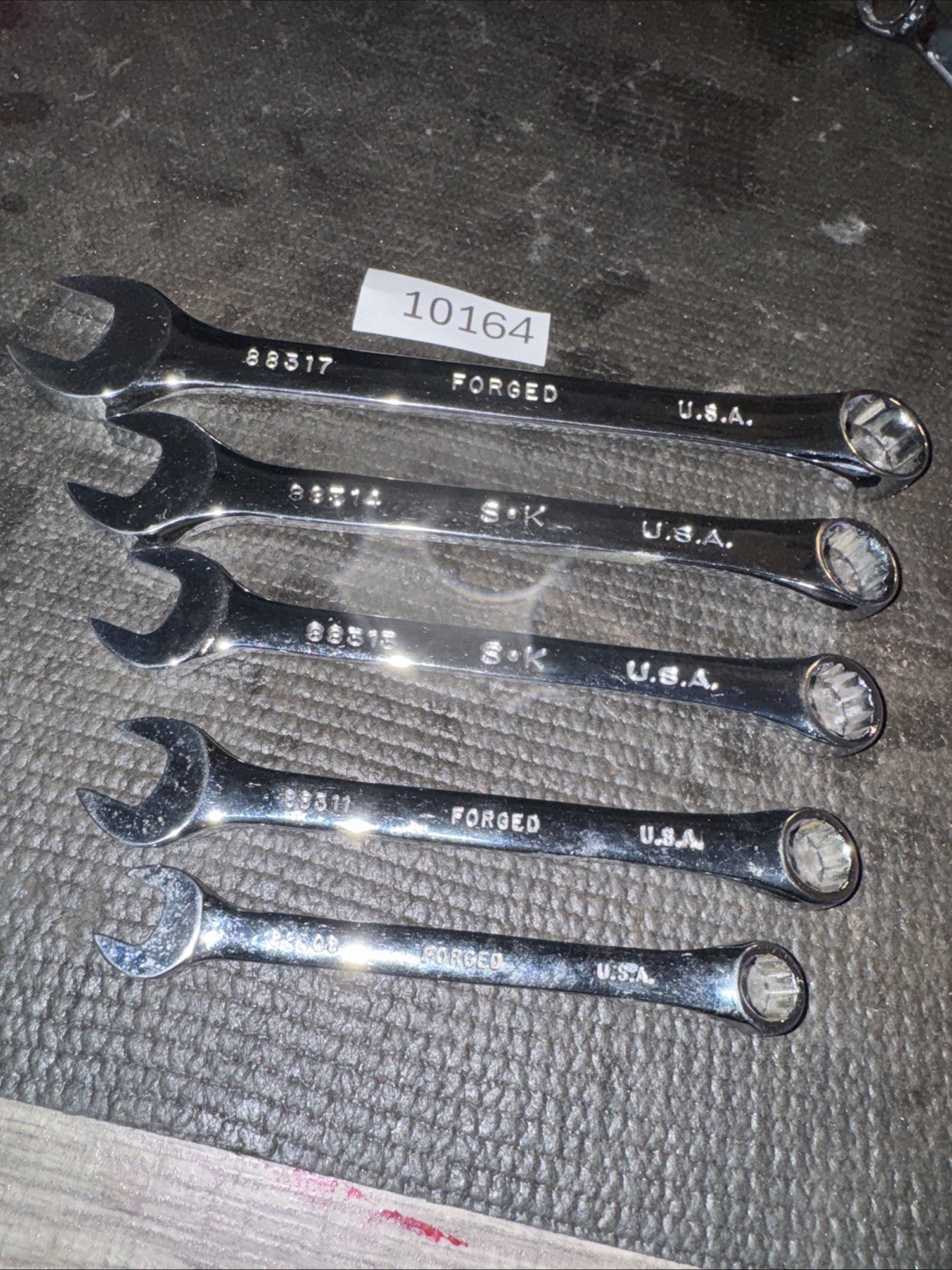 SK Tools USA S-K 5pc Full Polish Metric Combination Wrench Set 17/14/13/11/9mm