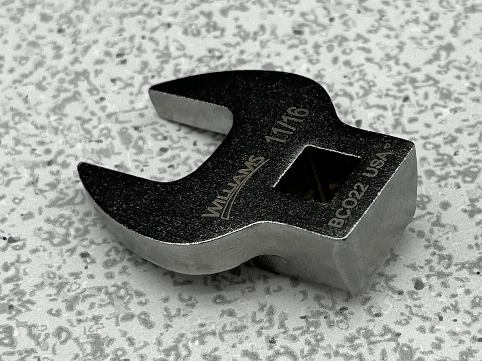 Williams 11/16” SAE Satin Chrome 3/8″ Dr Open End Crowfoot Wrench – BCO22 – USA