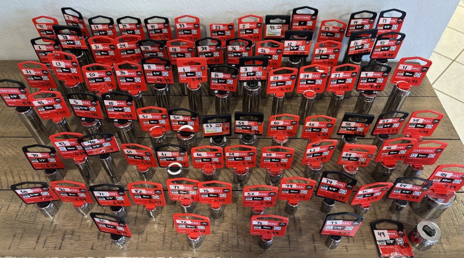 Huge Bulk Lot! 80 Brand New Craftsman Lifetime Warranty Sockets Various Sizes