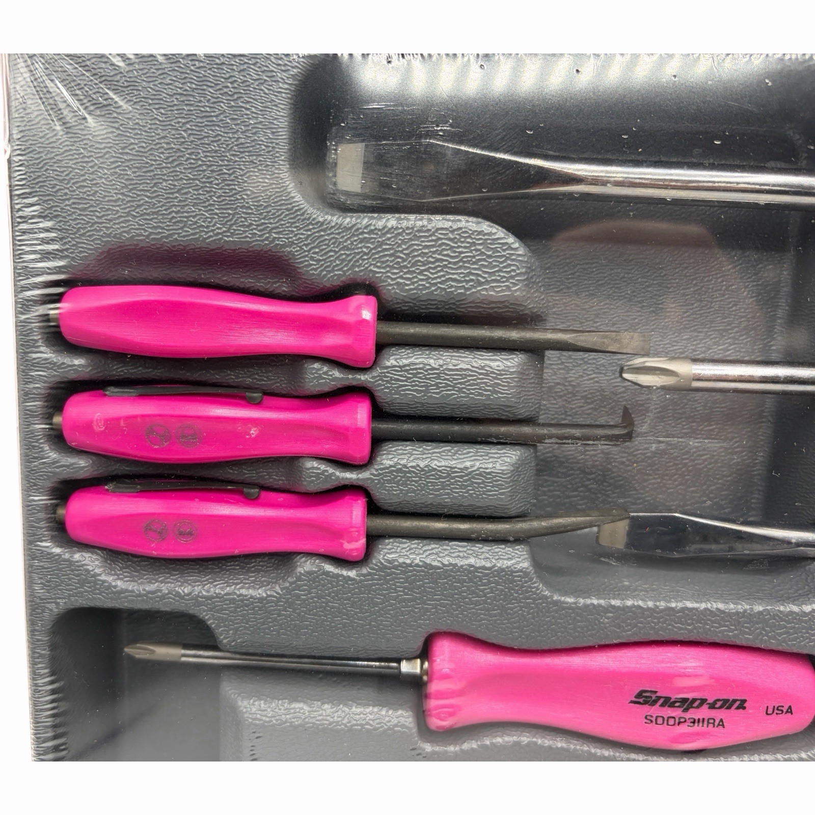 Snap On Tools Pink Hard Handle Combination Screwdriver Set SDDX70APP 7 Piece New