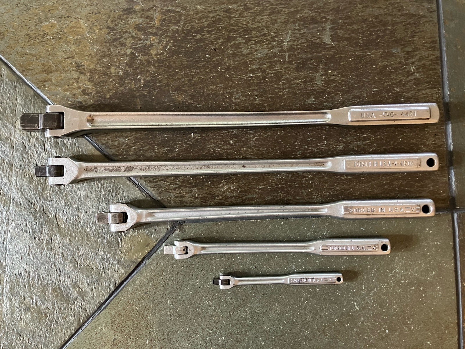 Craftsman 5 Piece Breaker Bar Set 1/4” 3/8” 1/2” & 1/2” Long, 3/4” / USA