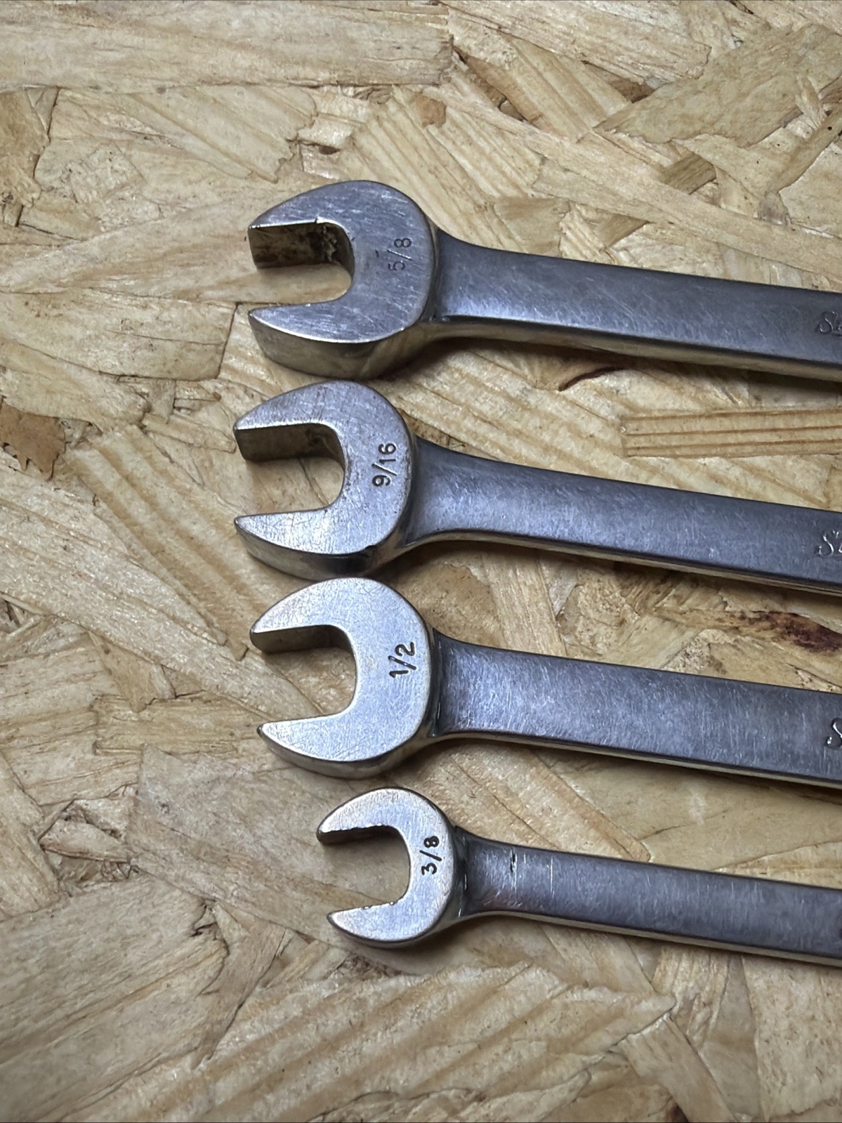 4 pc Snap On SAE Open End / Flare Nut Wrenches RXS 12,16,18,20