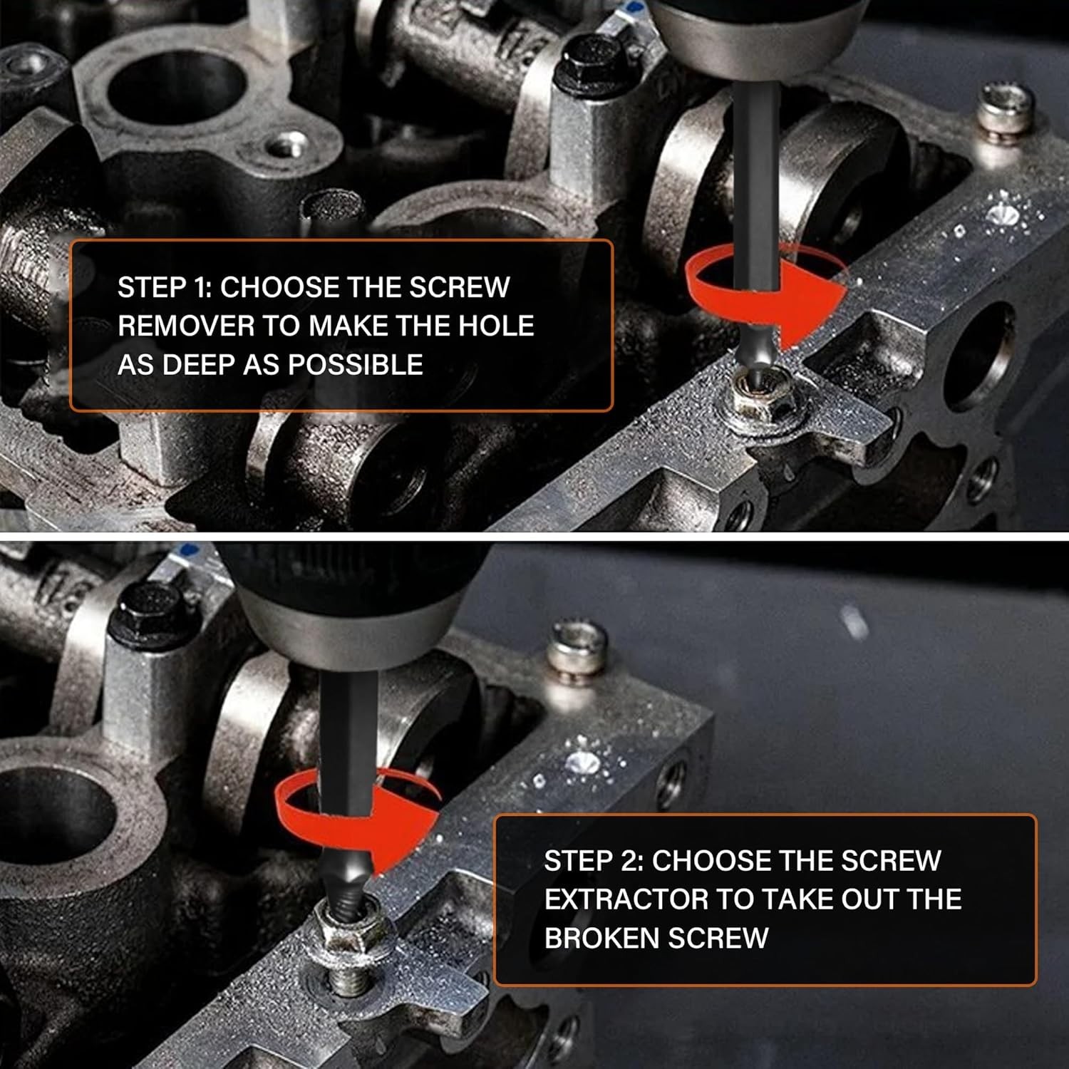 6PC HSS Screw Extractor Set – Effortless Removal of Stripped & Damaged Screws
