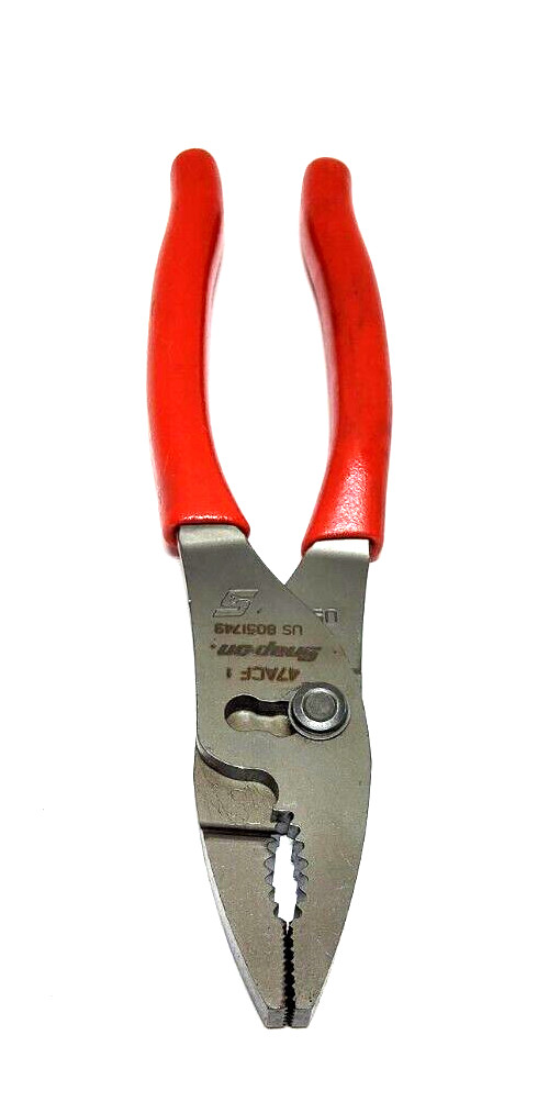 New Snap-on™ 7″ long Red Vinyl Grip Combination Slip Joint Pliers 47ACF