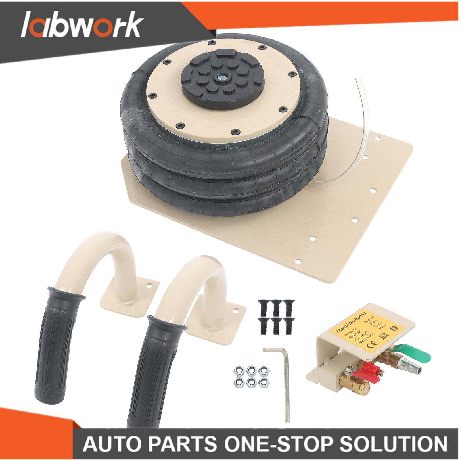 Labwork Triple Bag Air Jack 3 Ton 6600lb 17.7″ for Car SUV Lifting