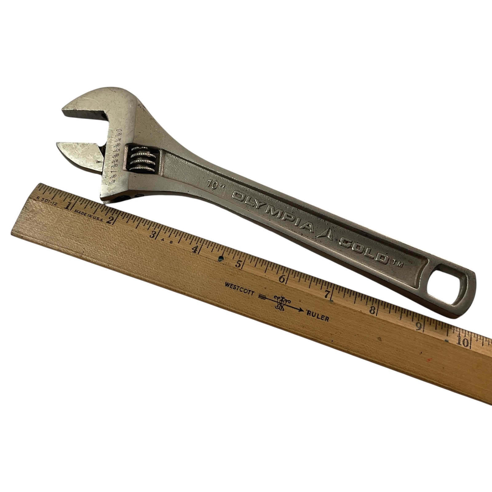 Olympia Gold Adjustable Wrench 10″ 250mm Cr-V As Pictured Fast Ship Clean