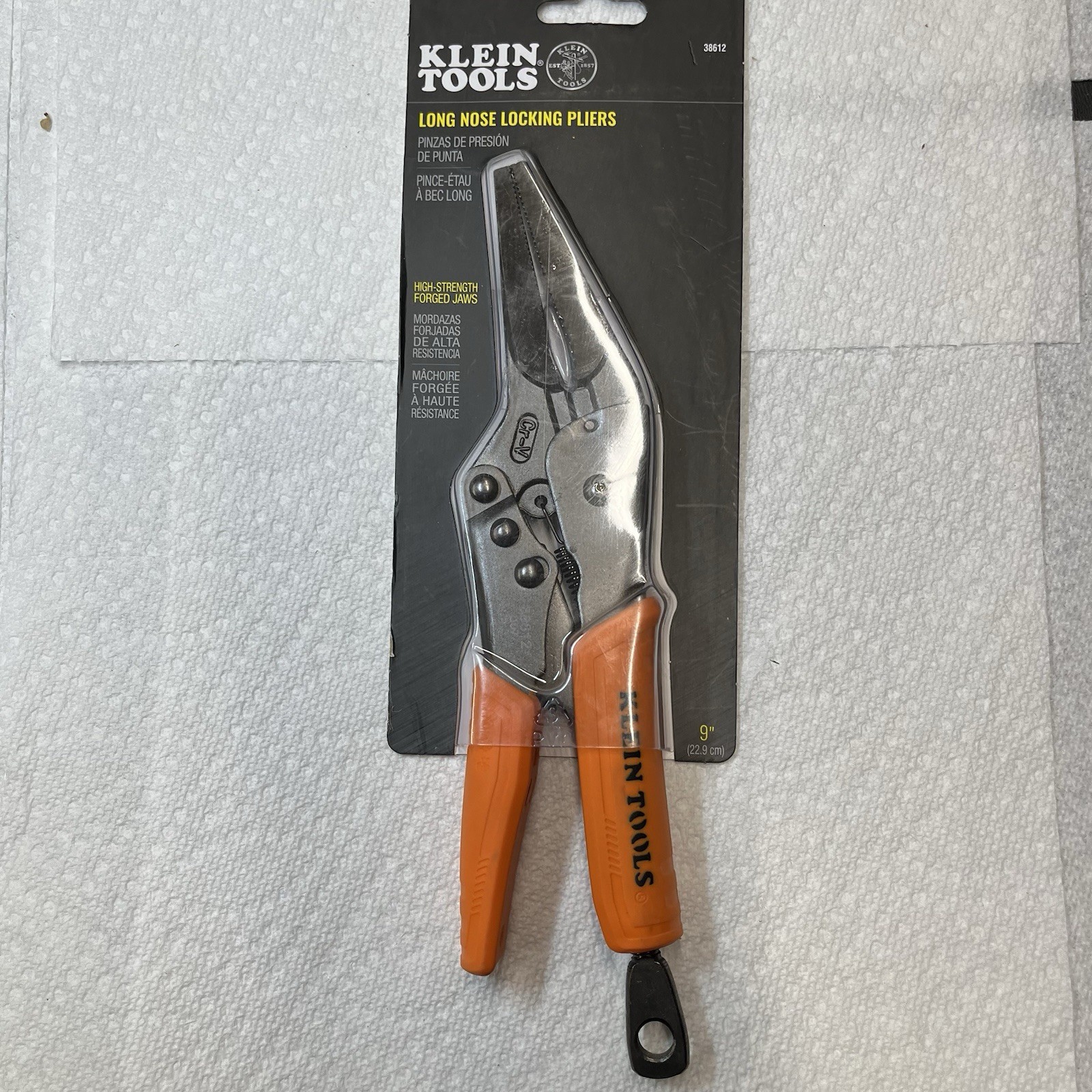 Klein Tools #38612 Long Nose Locking Pliers 9″