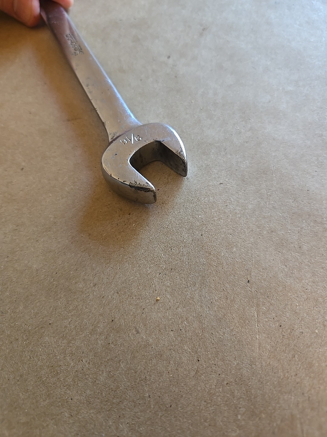 Snap On 9/16″ 6PT SAE Chrome Open/Flare Nut End Combination Wrench RXS18