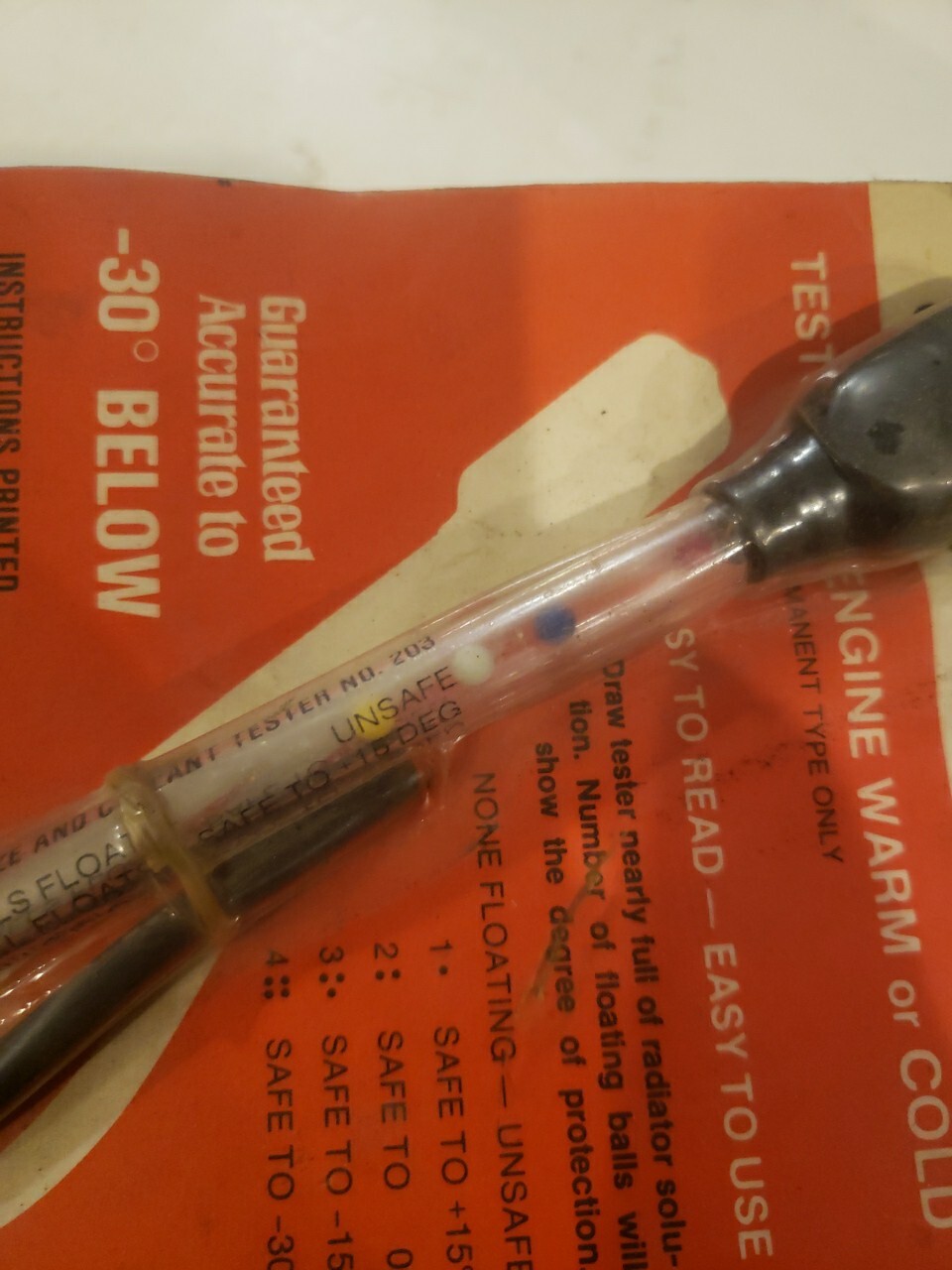 Vintage Thexton No.203 Cold/warm Chek® Disc-Type Coolant Anti-Freeze Tester New