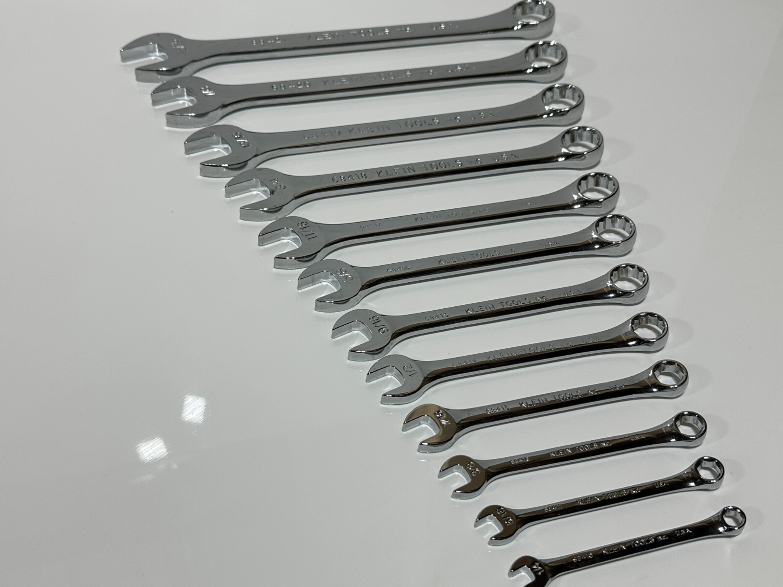 Klein Tools USA MADE (Rare) 68404 12pc SAE 1/4″ to 15/16″ Combination Wrench Set