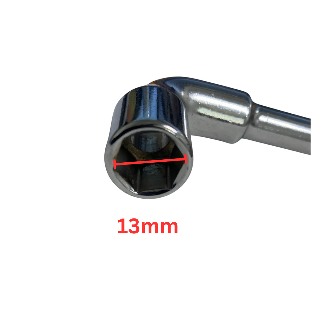 BRIGHTLINES 13mm L-Shaped Double-Head Hex Socket Wrench – Angled 6-Point Socket