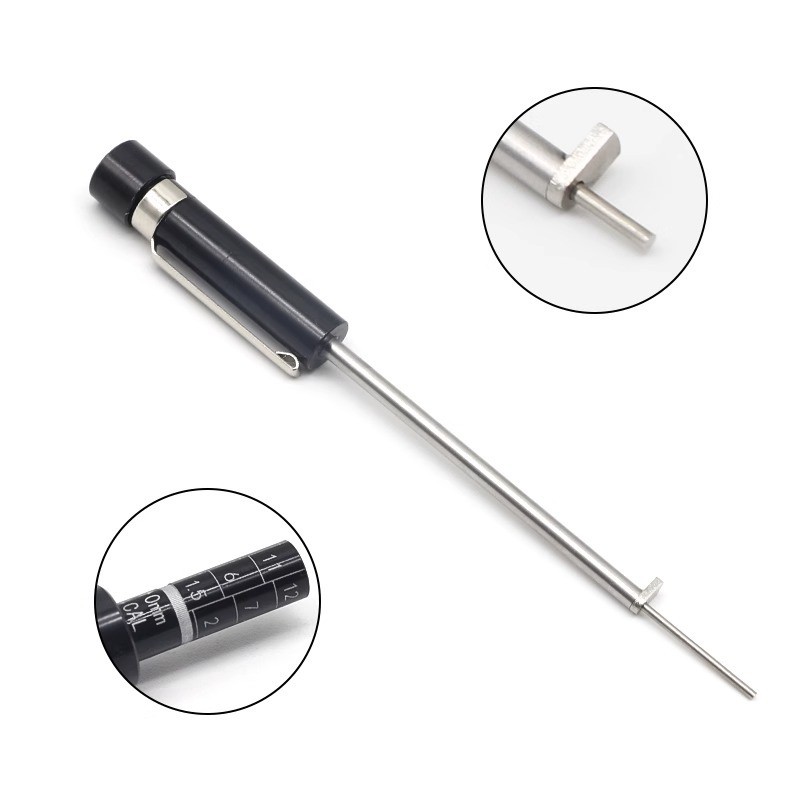 Brake Pad Thickness Gauge Measure Tool w/ Scale car Detection Pen Base Plate 6mm