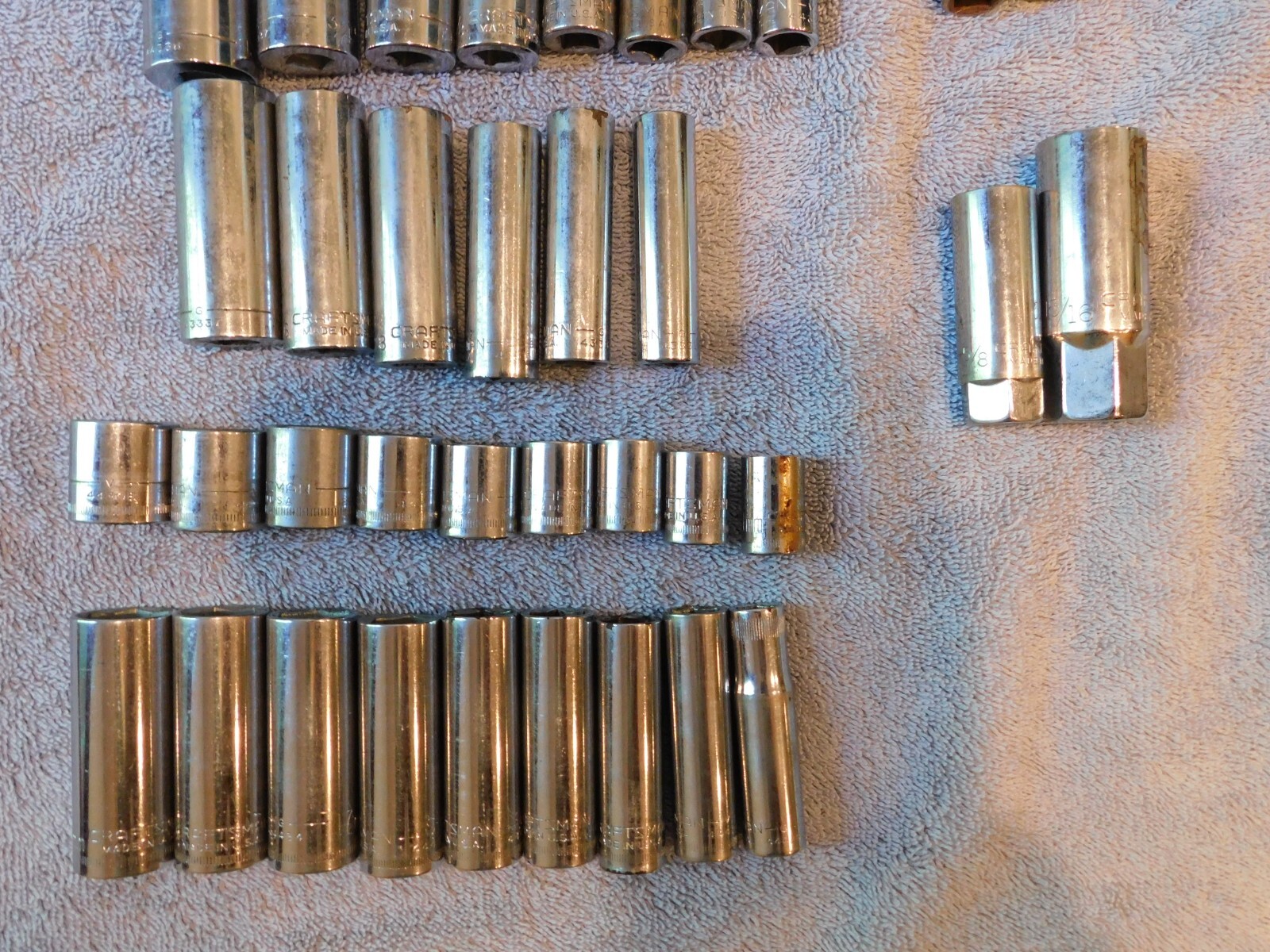 Craftsman 1/2″ & 3/8″ DR Socket Set Lot. 6pt 12pt deep shallow standard metric
