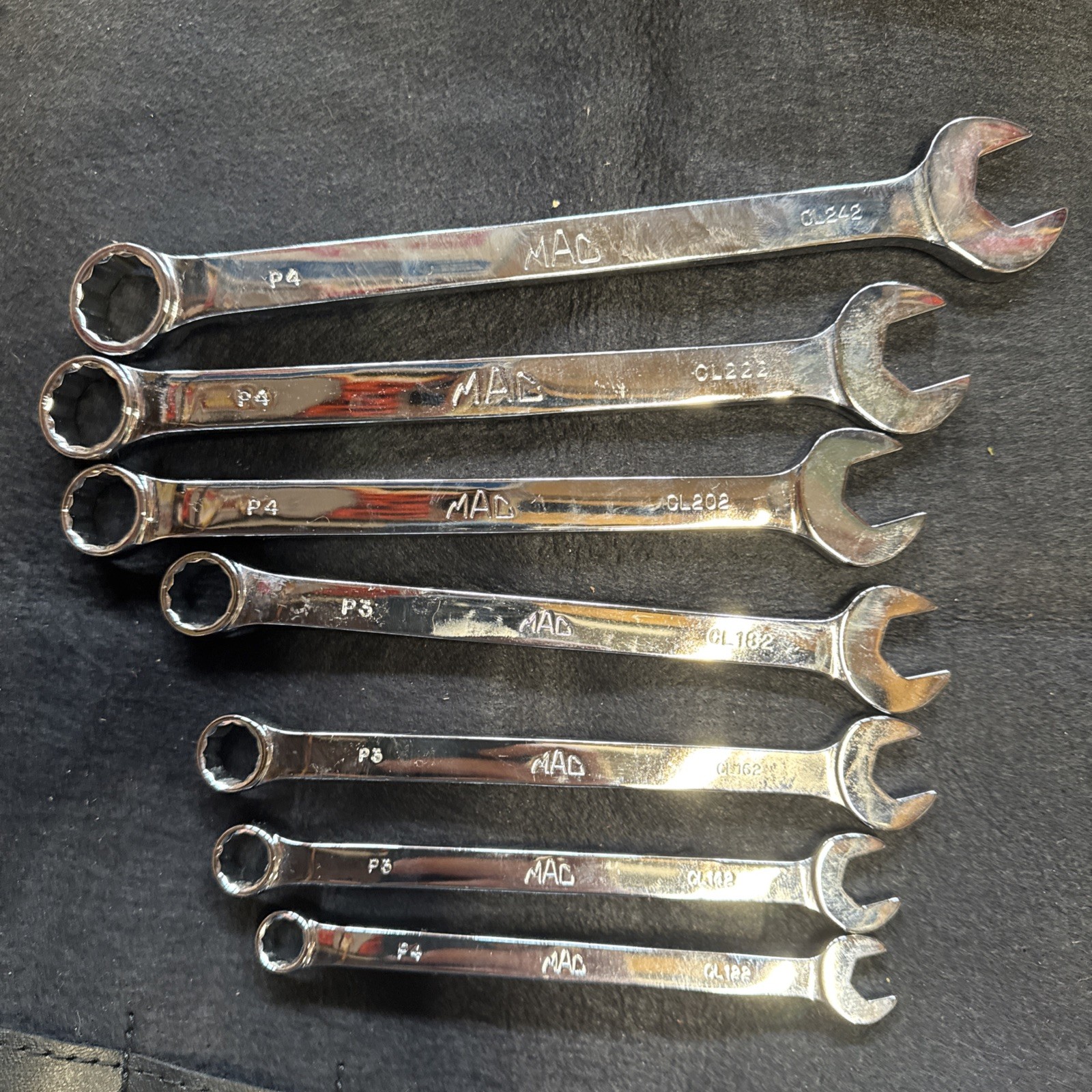 MAC Tools Dale Earnhardt 7-Piece Polished 3/8″ to 3/4″ Chrome Wrench Set in Case